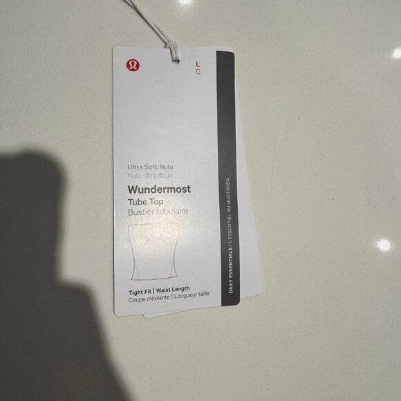 NWT lululemon Wundermost Ultra-Soft Nulu Tube Top Navy Sz L - Picture 5 of 7